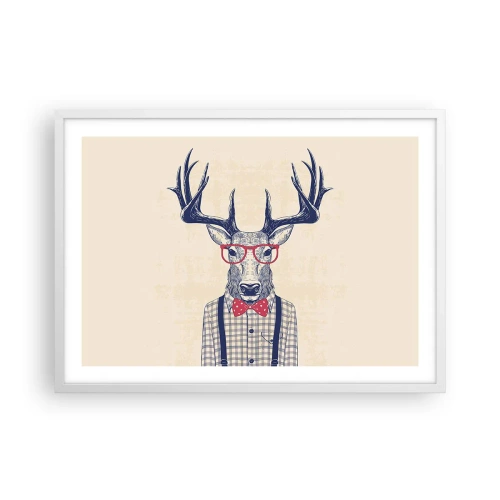 Póster en marco blanco - Una extravagancia lúdica - 70x50 cm