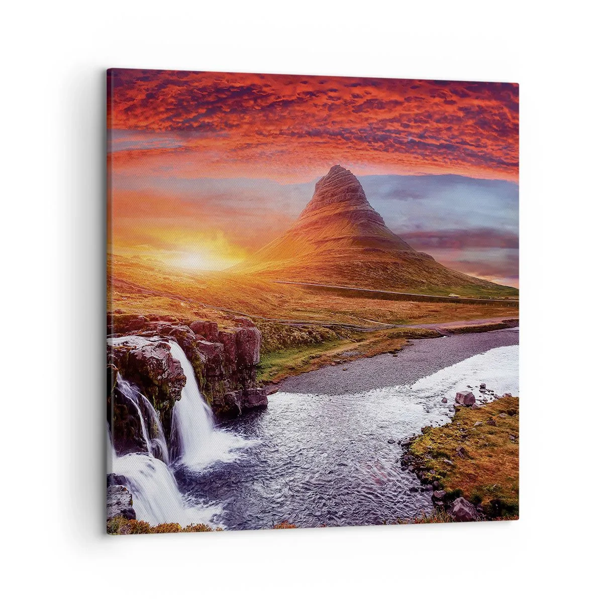 Cuadro sobre lienzo - Impresión de Imagen - Una vista de la Tierra Media - 50x50 cm