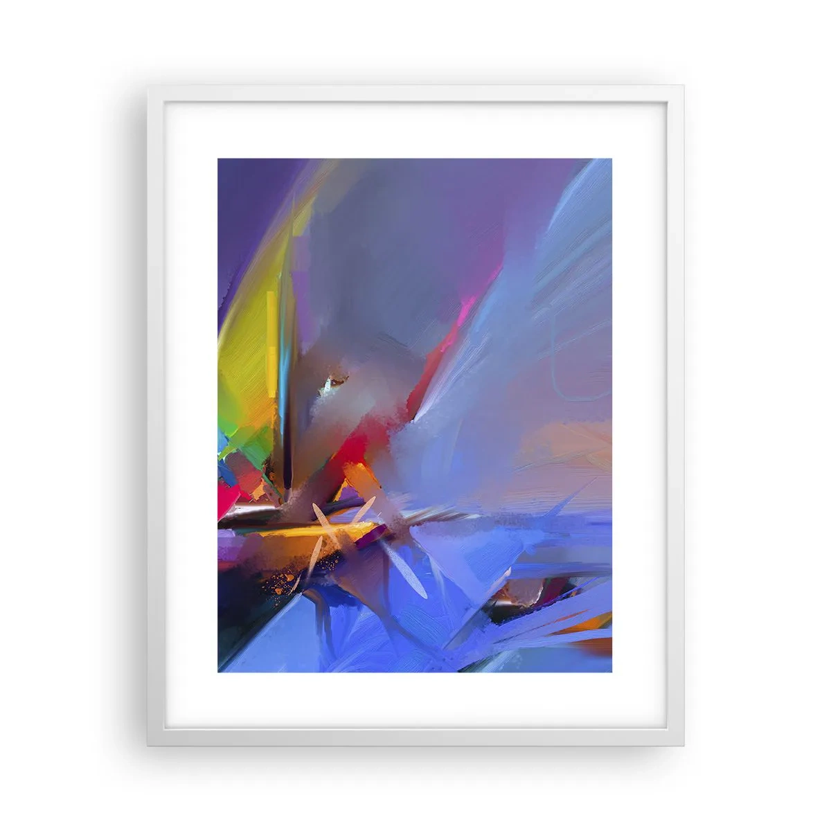 Póster en marco blanco - Como un pájaro - 40x50 cm