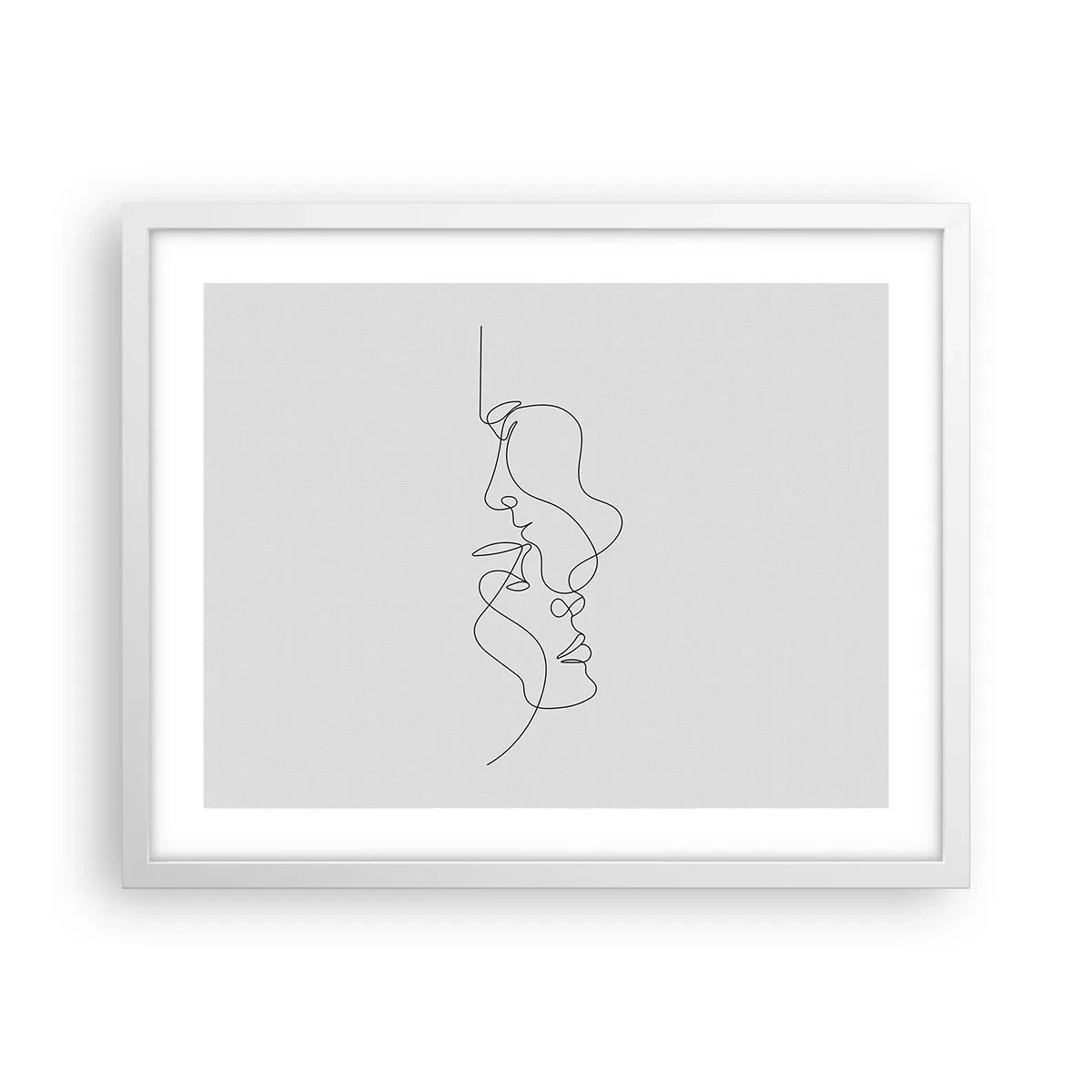 Póster en marco blanco - El calor de los deseos lúgubres - 50x40 cm