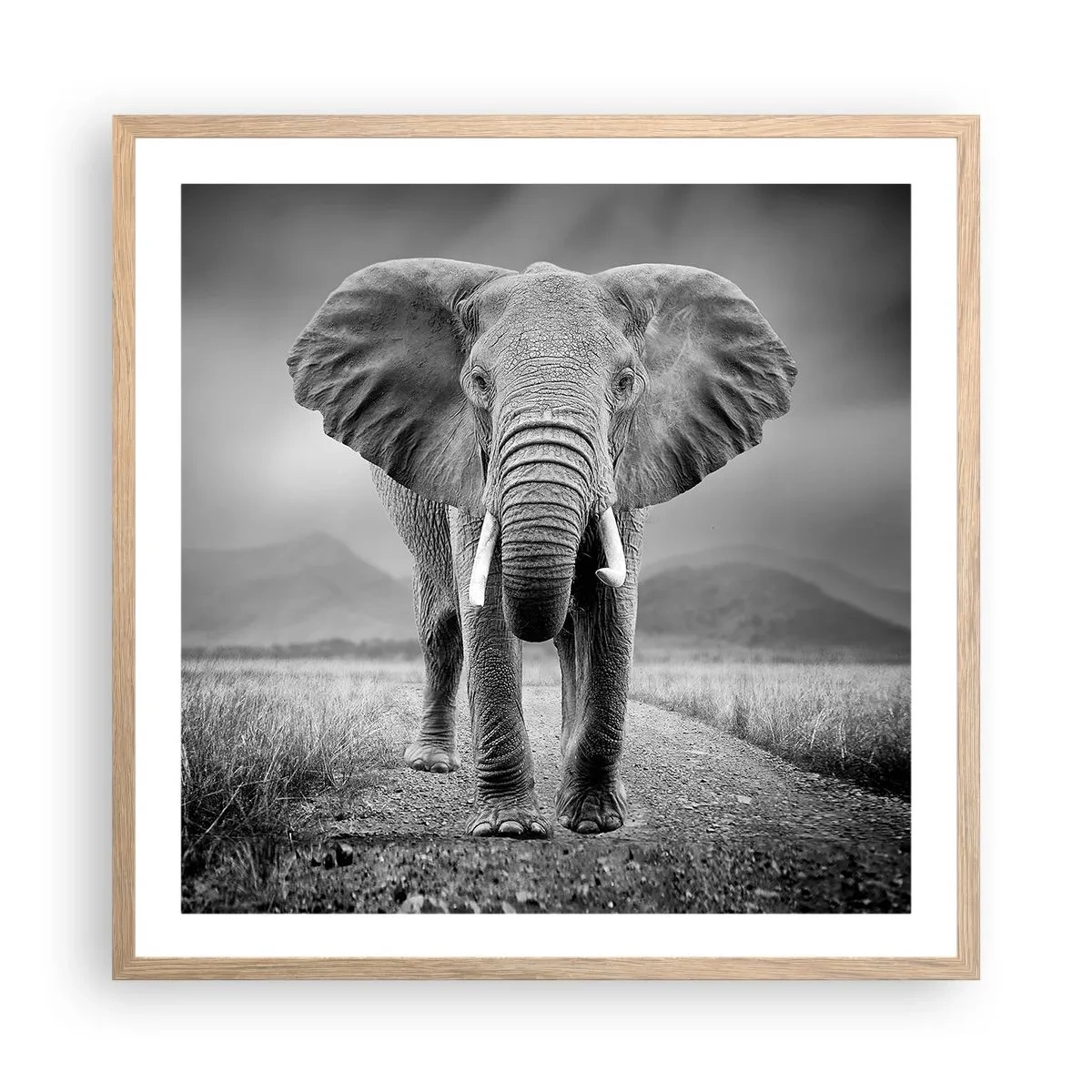 Póster en marco roble claro - El anfitrión da la bienvenida - 60x60 cm