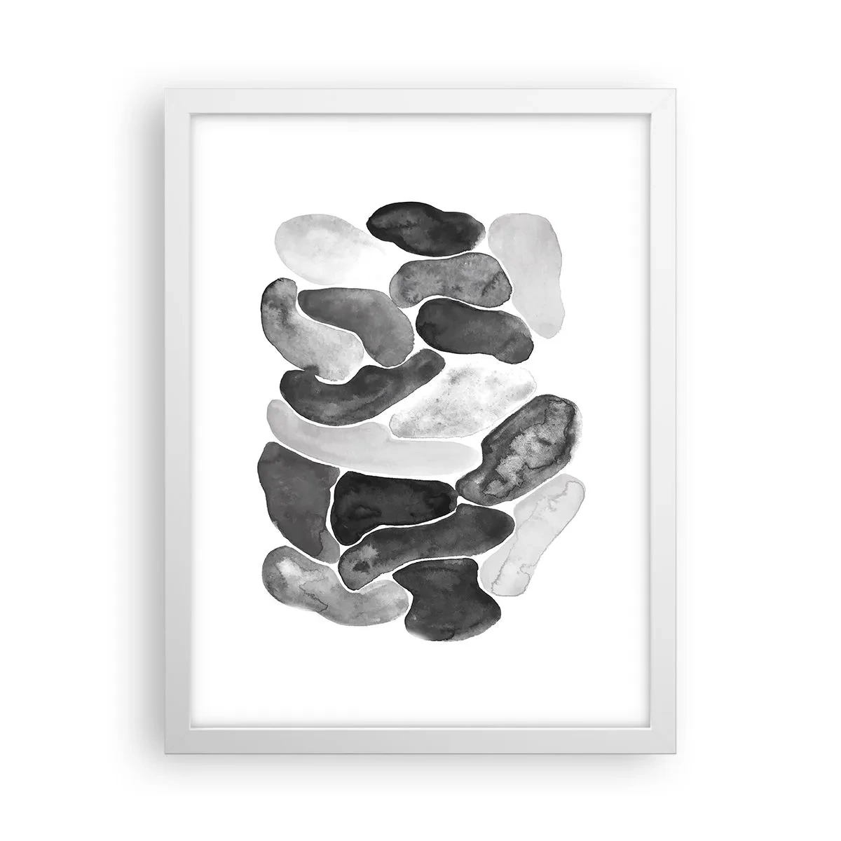 Póster en marco blanco - Abstracción pétrea - 30x40 cm