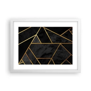 Póster en marco blanco - Oscuridad y brillo - 40x30 cm