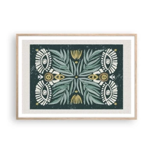 Póster en marco roble claro - Como un recorte folclórico - 100x70 cm