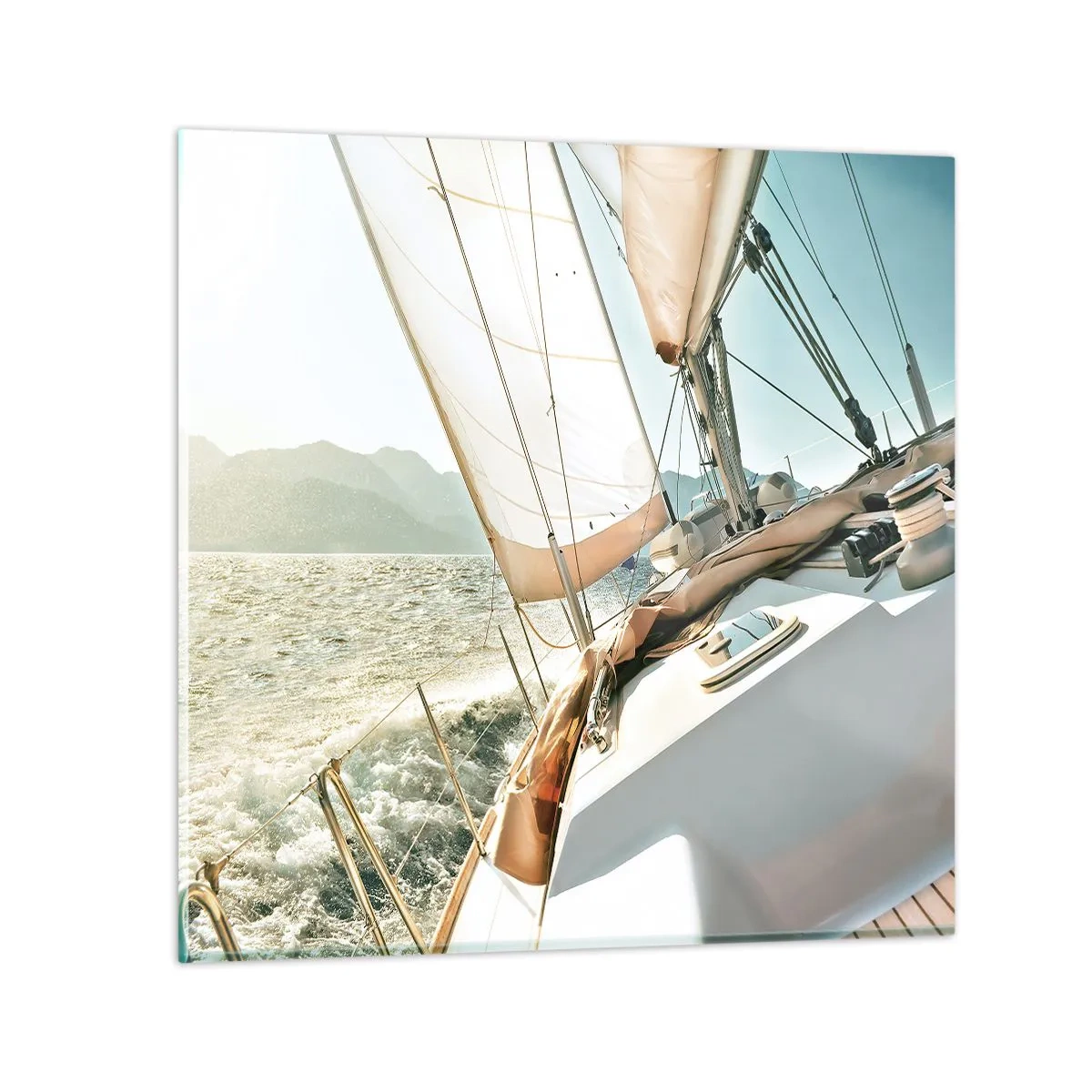 Cuadro sobre vidrio - Impresiones sobre Vidrio - A toda vela - 40x40 cm