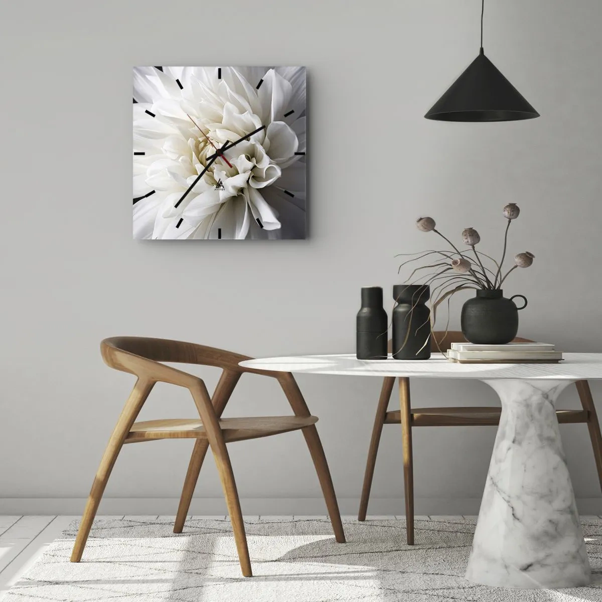 Reloj de pared - Reloj de vidrio - La novia de la mañana - 30x30 cm