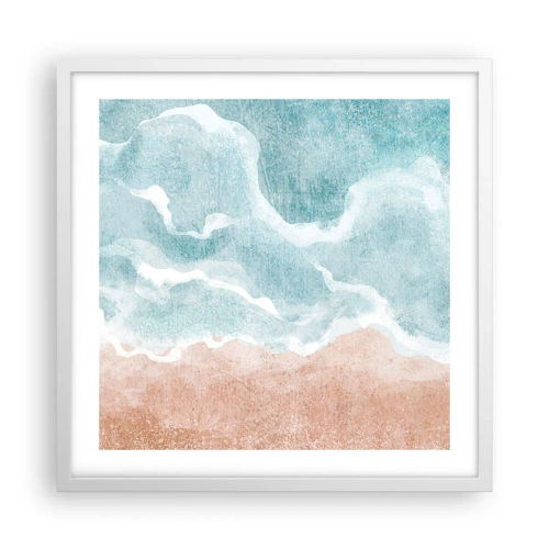 Póster en marco blanco - Abstracción de nubes - 50x50 cm