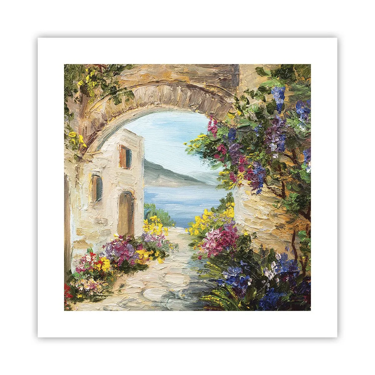 Póster - El encanto del paisaje costero - 40x40 cm