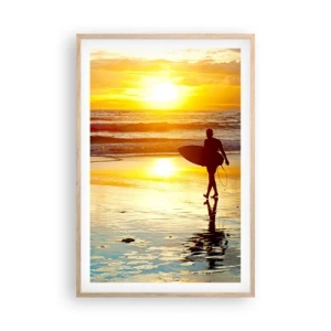 Póster en marco roble claro - El regreso del guerrero - 61x91 cm