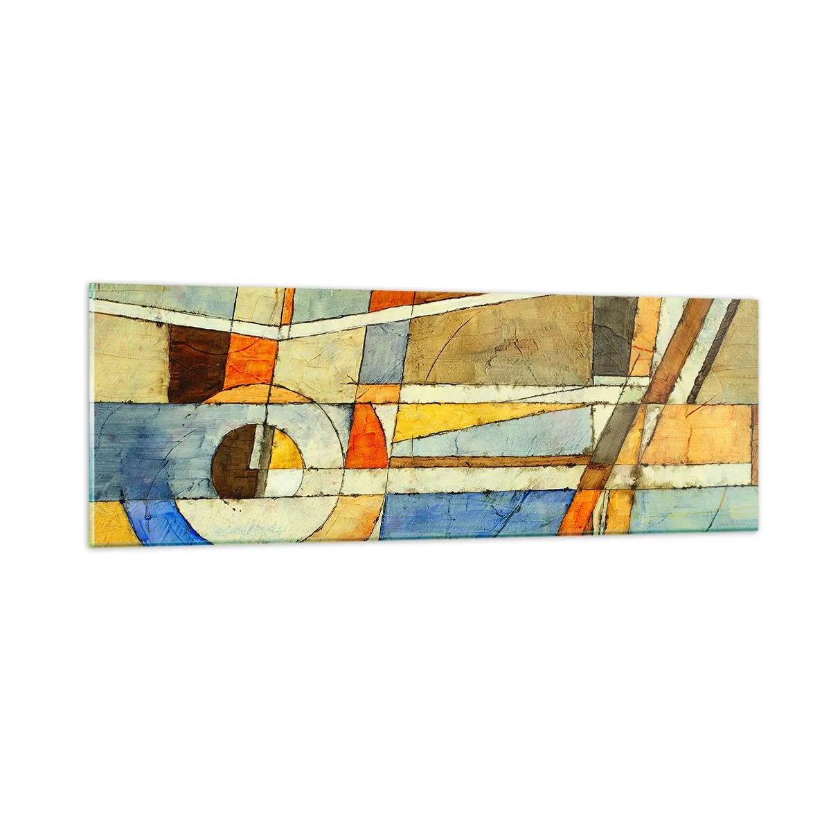 Cuadro sobre vidrio - Impresiones sobre Vidrio - Cubismo en una obra - 90x30 cm