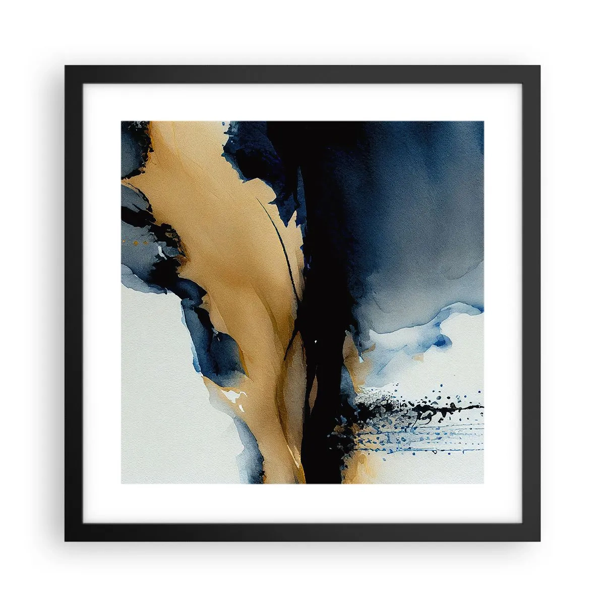 Póster en marco negro - Tras el telón - 40x40 cm