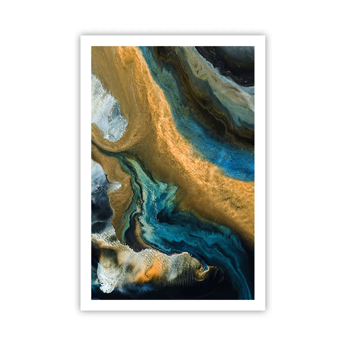 Póster - Azul - amarillo - influencia mutua - 61x91 cm