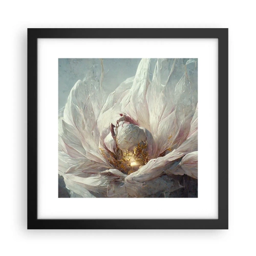 Póster en marco negro - Florece una vez cada cien años - 30x30 cm