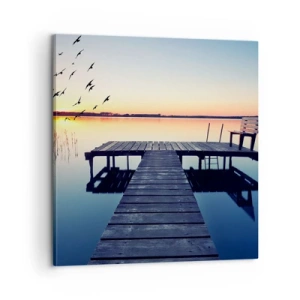 Cuadro sobre lienzo - Impresión de Imagen - Fue un buen día - 60x60 cm