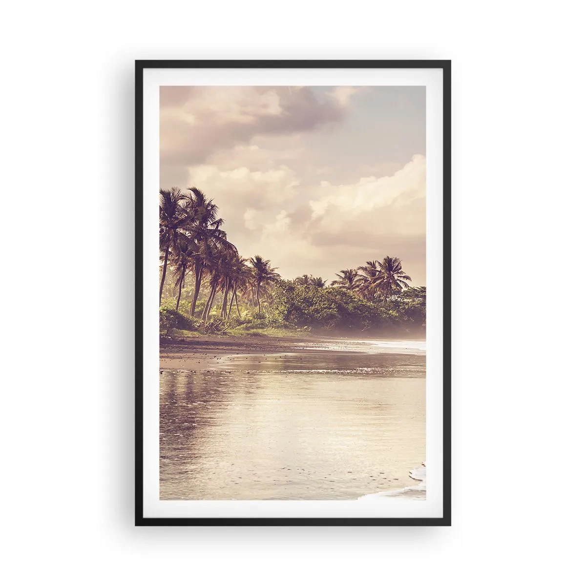 Póster en marco negro - La caricia de las olas - 61x91 cm