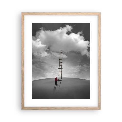 Póster en marco roble claro - Todo es posible - 40x50 cm