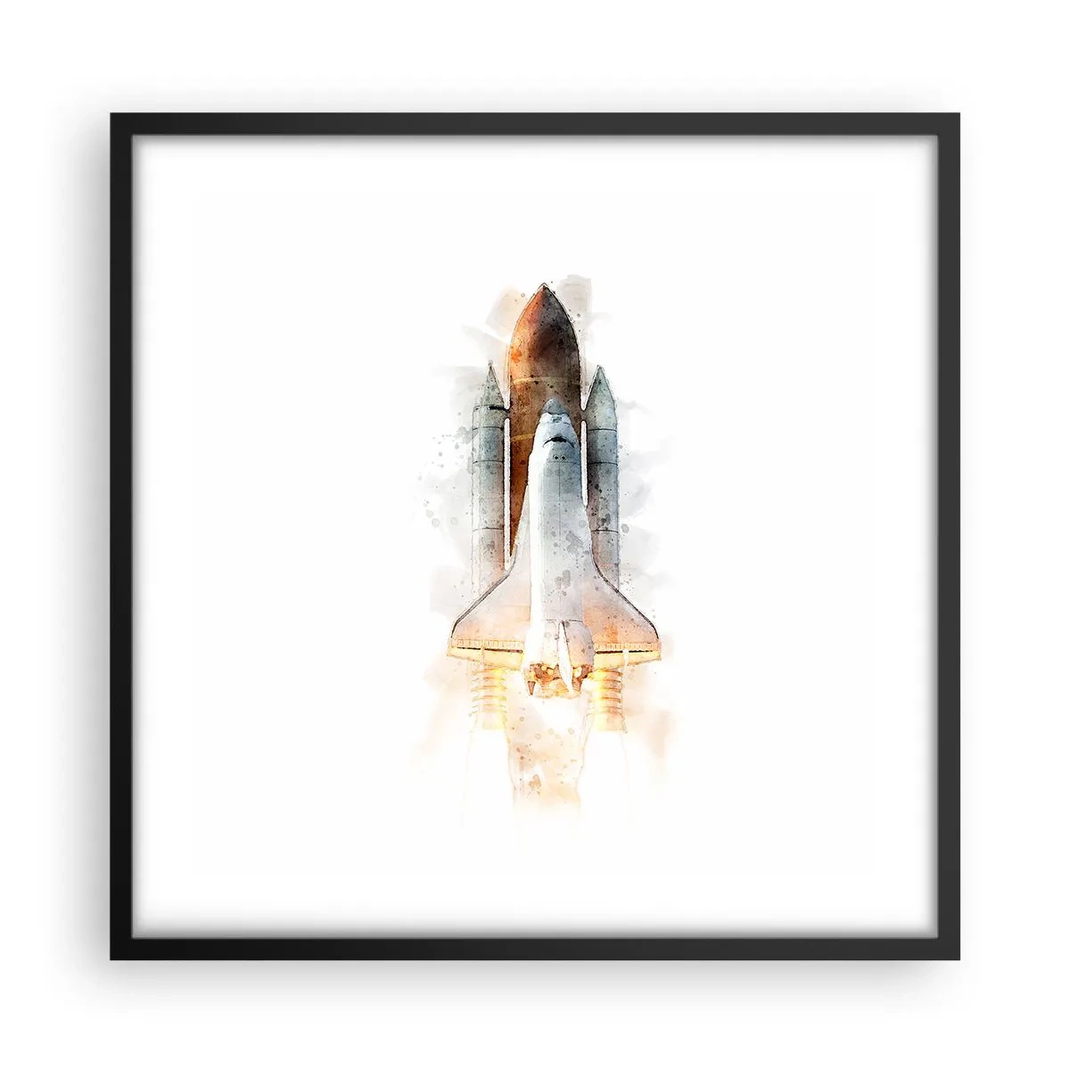 Póster en marco negro - El comienzo de la exploración - 50x50 cm