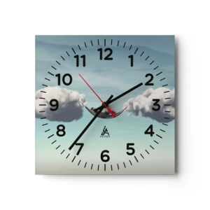 Reloj de pared - Reloj de vidrio - La felicidad del momento - 40x40 cm