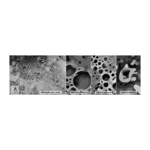Muestra de fotomural autoadhesivo Deluxe Sticker - Como un paisaje lunar - Composición, Pedazo, Gráficos - 100x30 cm