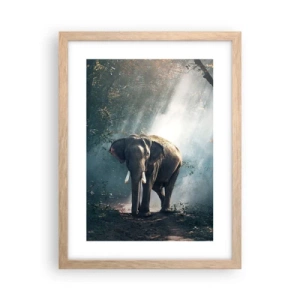 Póster en marco roble claro - Un paseo tranquilo - 30x40 cm