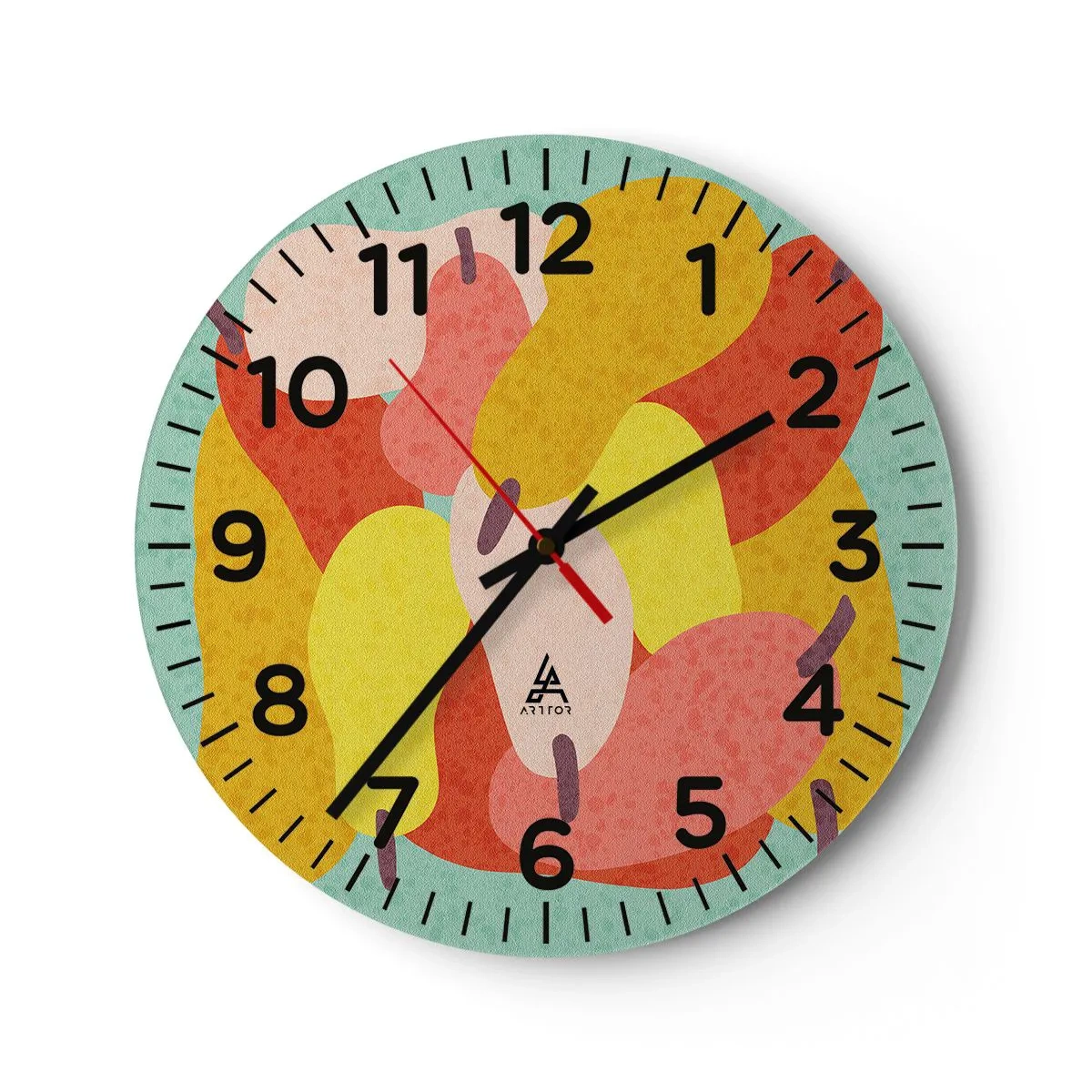 Reloj de pared - Reloj de vidrio - Saborear el sol del verano - 30x30 cm