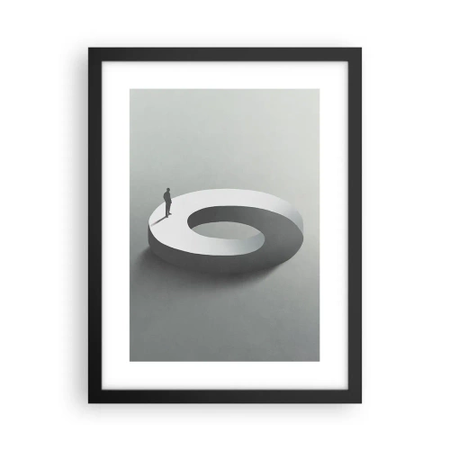 Póster en marco negro - Ser sabio no es una labor sencilla - 30x40 cm