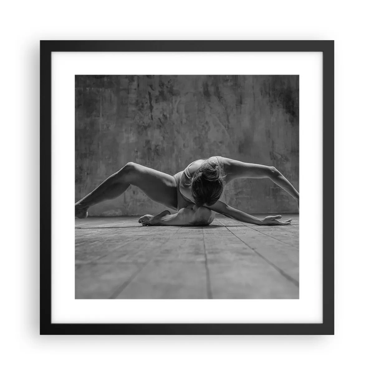 Póster en marco negro - Simetría encontrada - 40x40 cm