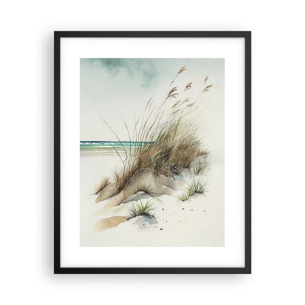 Póster en marco negro - Rodeada por arena - 40x50 cm