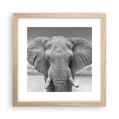 Póster en marco roble claro - Bienvenido a mi mundo - 30x30 cm