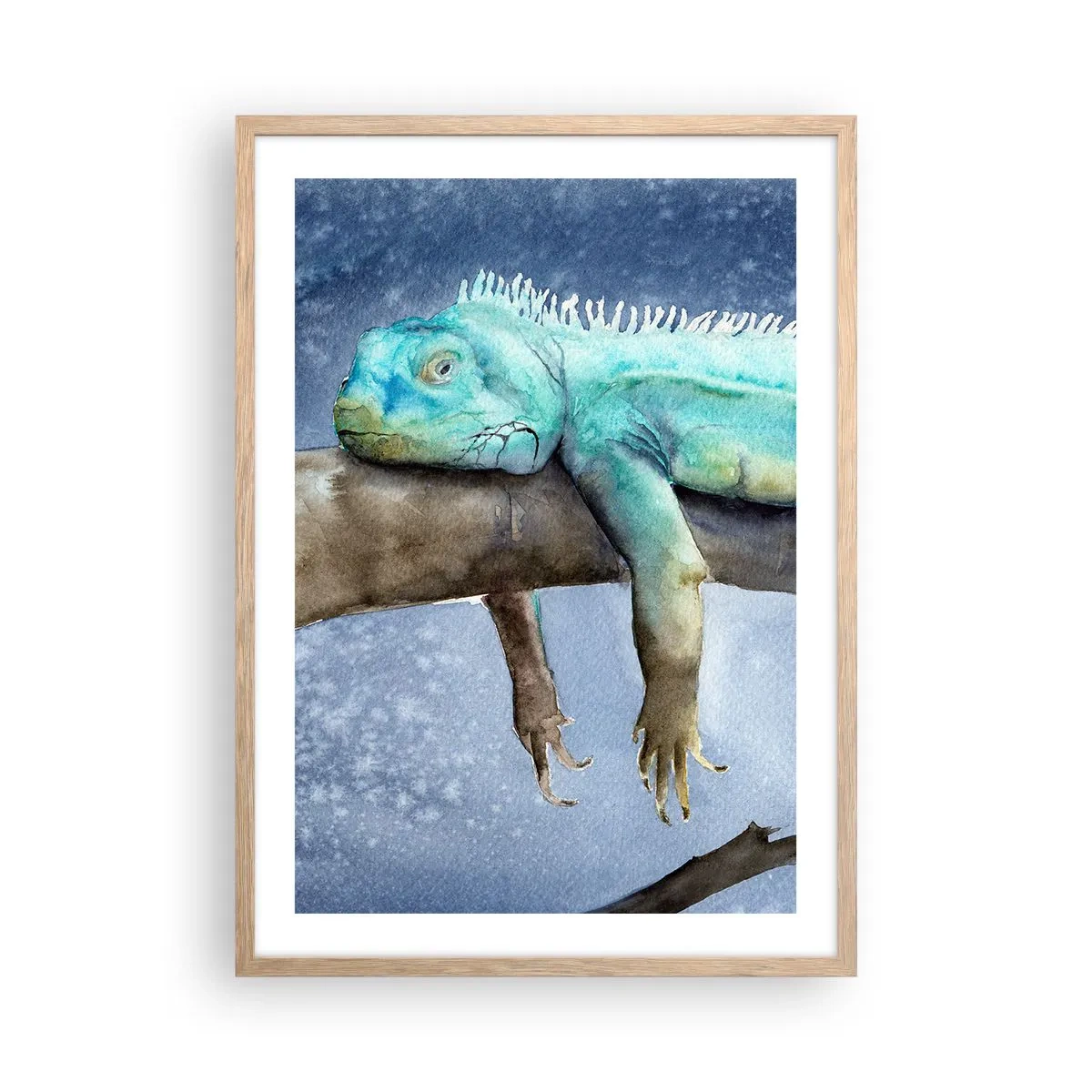 Póster en marco roble claro - Me siento bien, ¿y tú? - 50x70 cm