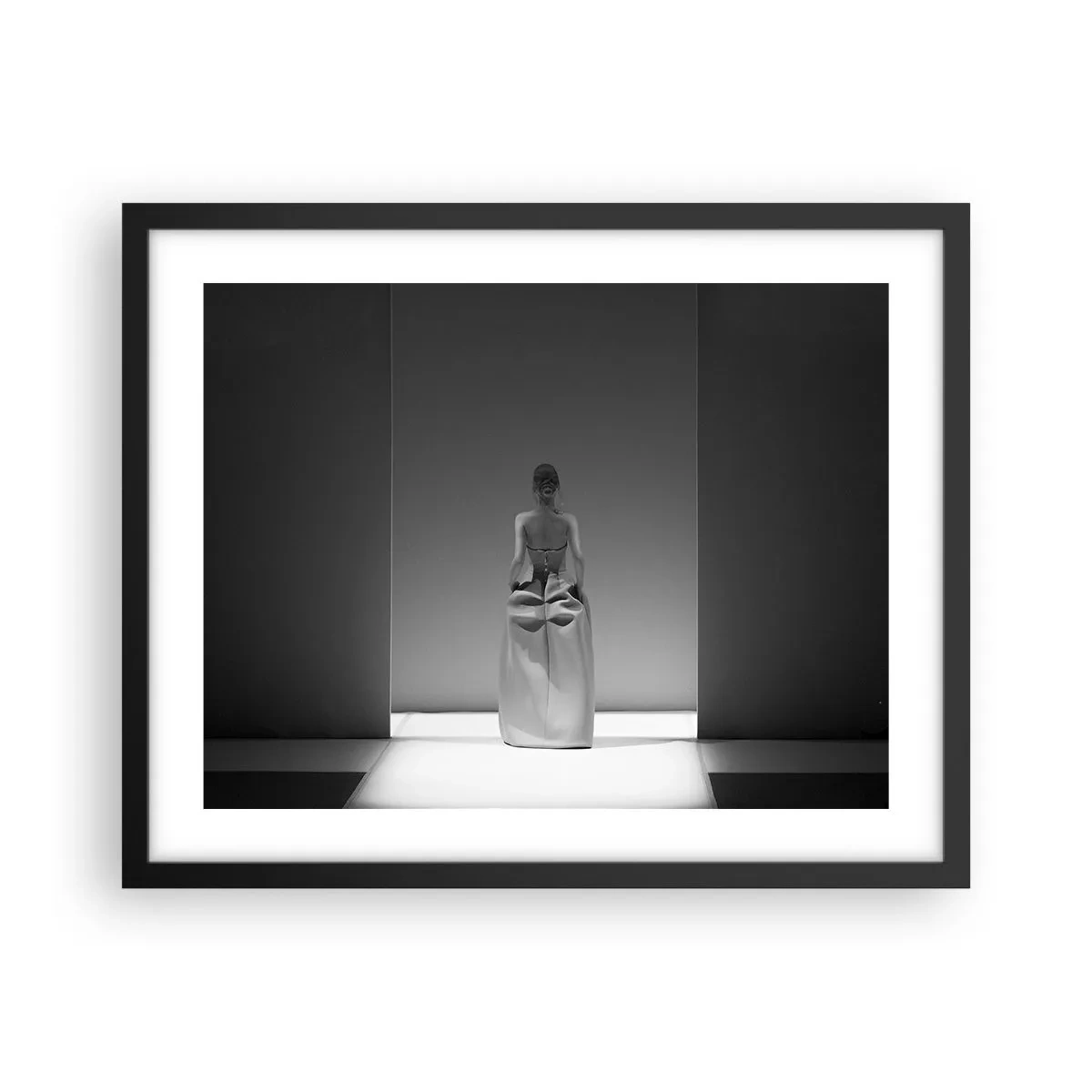 Póster en marco negro - Sencillez refinada - 50x40 cm