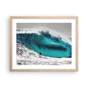 Póster en marco roble claro - Reto aceptado - 50x40 cm