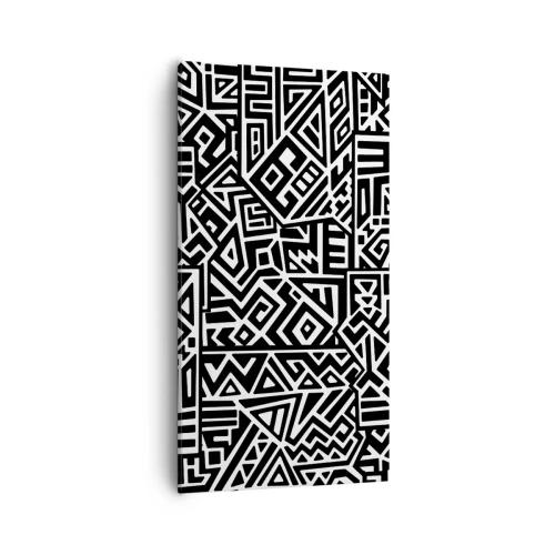 Cuadro sobre lienzo - Impresión de Imagen - Composición precolombina - 55x100 cm