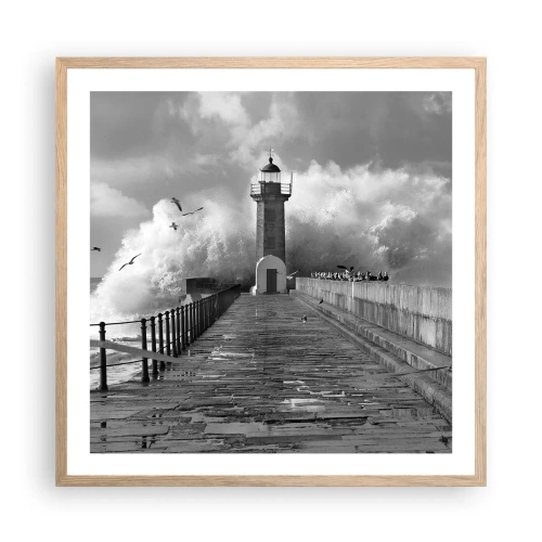 Póster en marco roble claro - Audaz - 60x60 cm