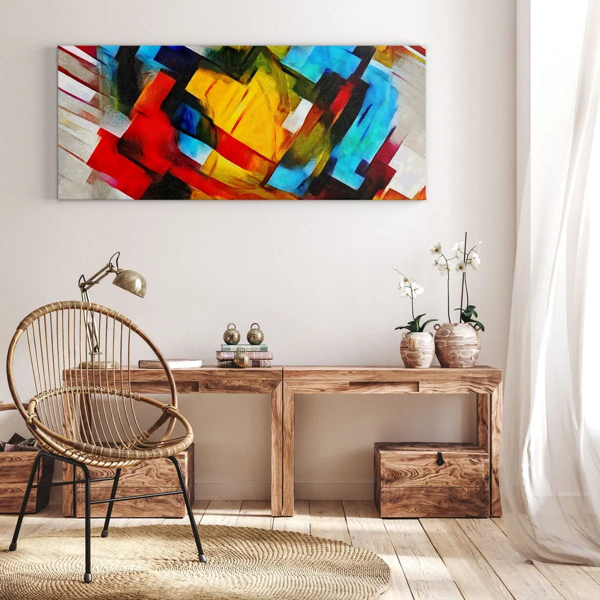 Cuadro sobre lienzo - Impresión de Imagen - Un popurrí multicolor - 100x40 cm