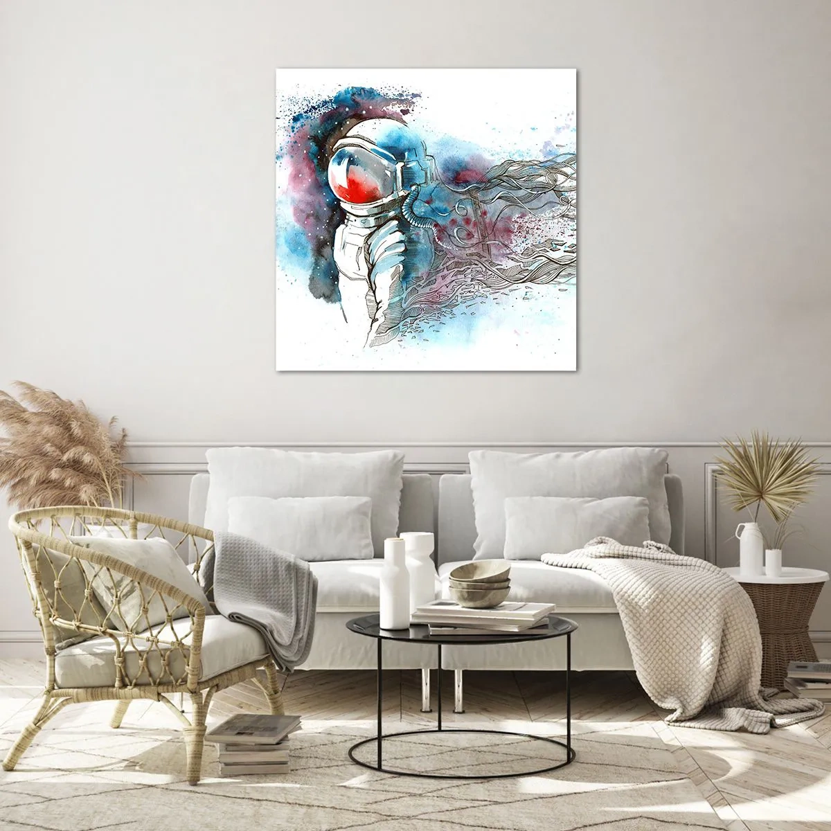 Cuadro sobre vidrio - Impresiones sobre Vidrio - A solas con el cosmos - 40x40 cm