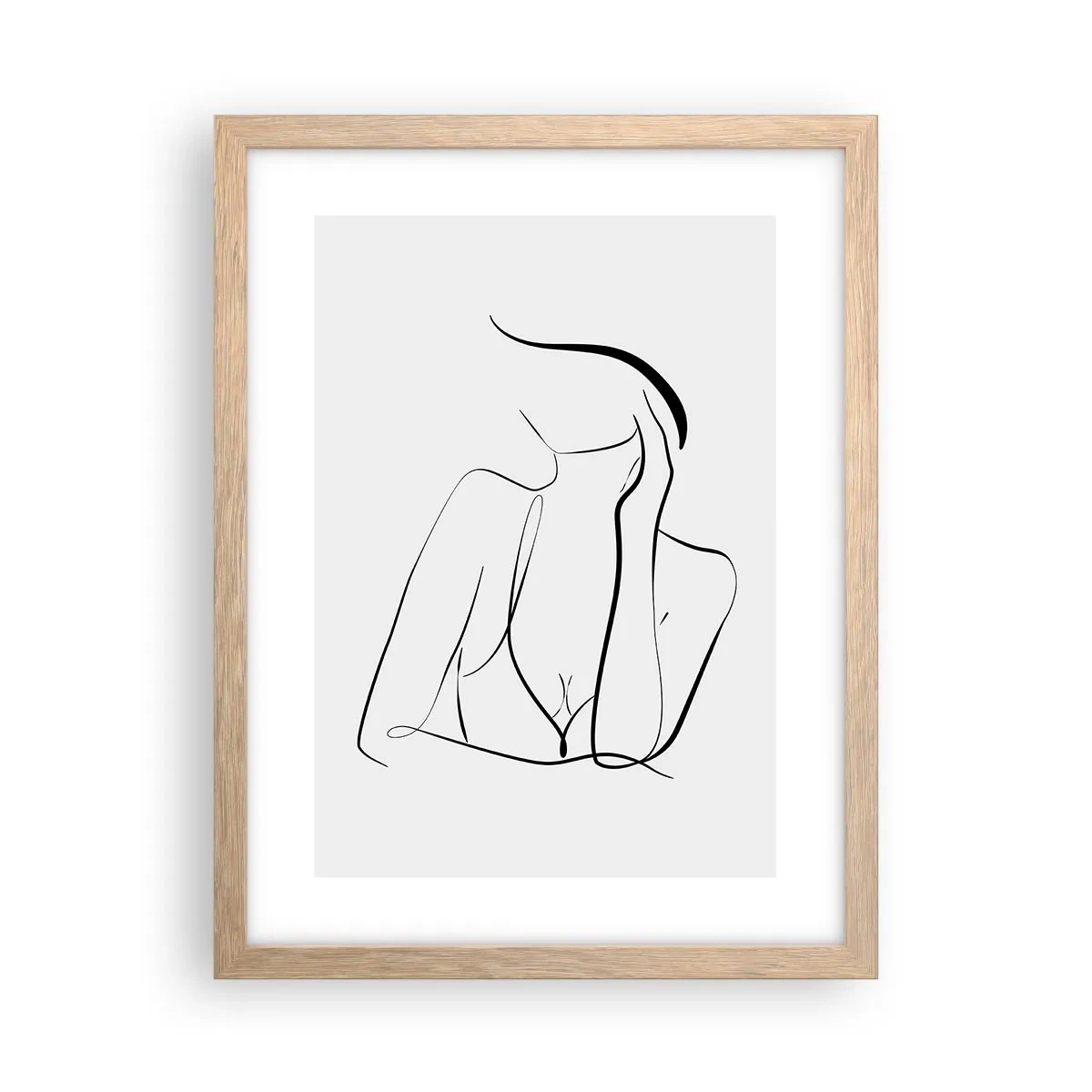 Póster en marco roble claro - En la ola de sueños - 30x40 cm
