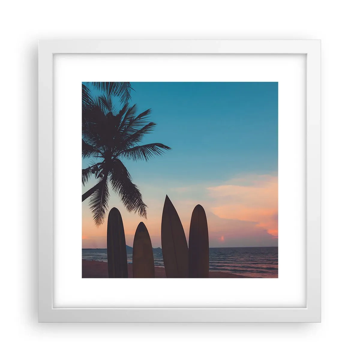 Póster en marco blanco - Mañana también disfrutaremos - 30x30 cm