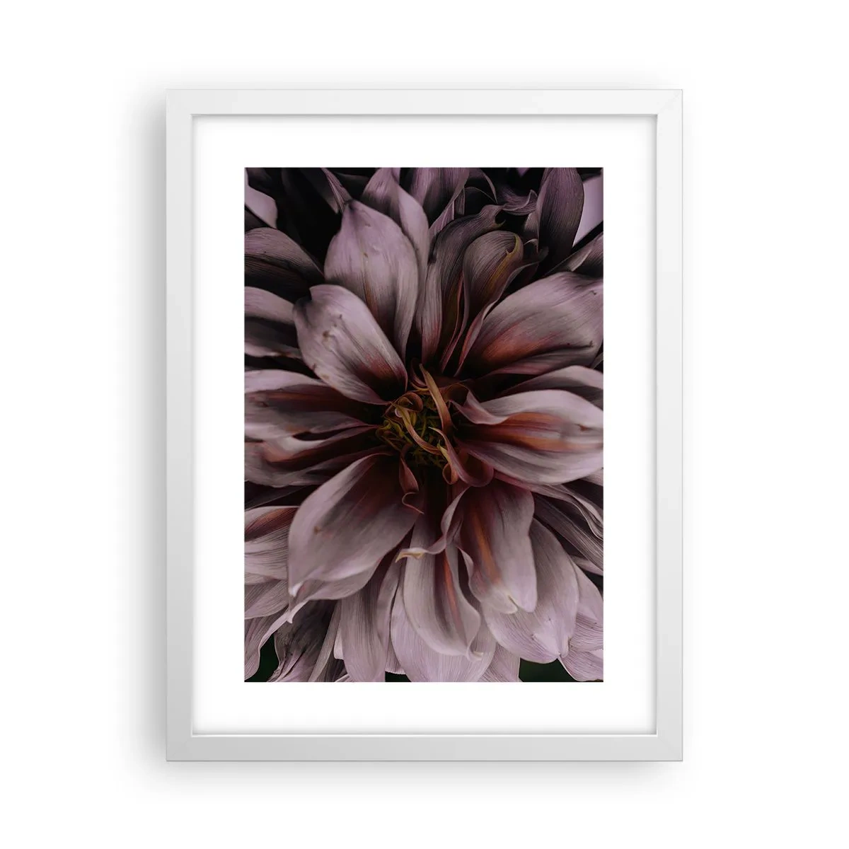 Póster en marco blanco - Corazón floral - 30x40 cm