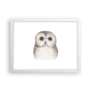 Póster en marco blanco - Mírame a los ojos - 40x30 cm