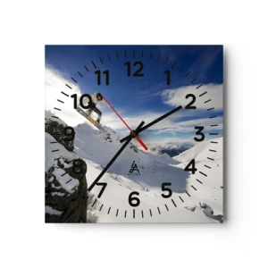 Reloj de pared - Reloj de vidrio - Libertad sin fronteras - 30x30 cm
