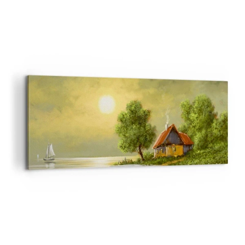 Cuadro sobre lienzo - Impresión de Imagen - Es hermoso, como salido de un cuadro - 100x40 cm