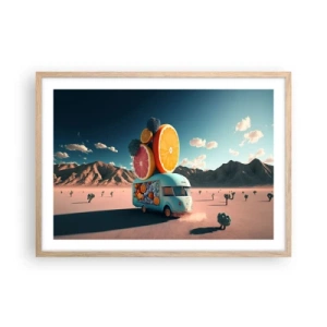 Póster en marco roble claro - Un sabor a vacaciones - 70x50 cm