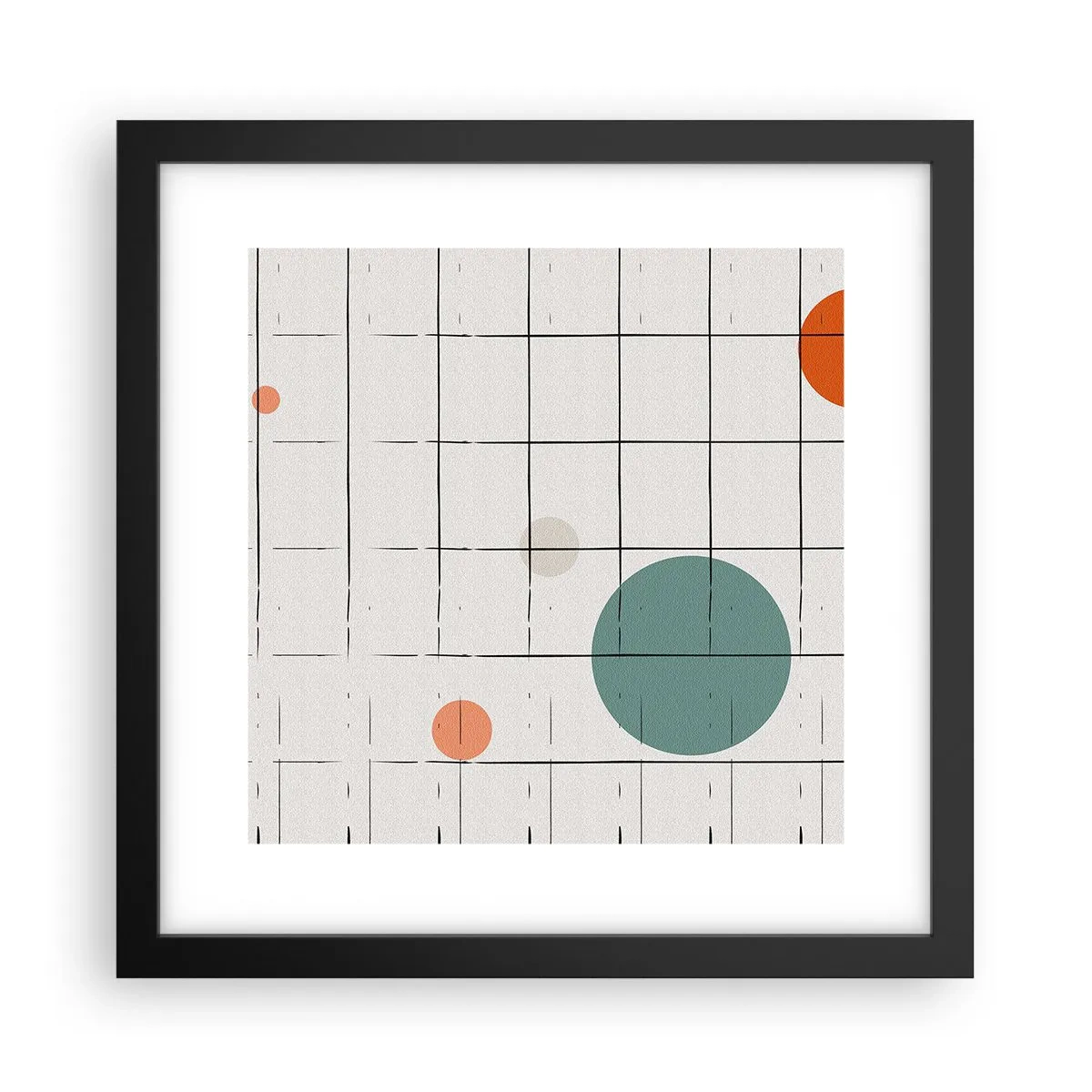 Póster en marco negro - Atrapados. ¿Nosotros o ellos? - 30x30 cm