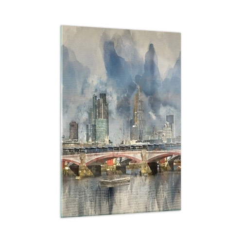 Cuadro sobre vidrio - Impresiones sobre Vidrio - Londres en todo su esplendor - 50x70cm - Londres en todo su esplendor - Decoración de pared moderna para salón y dormitorio ARTTOR