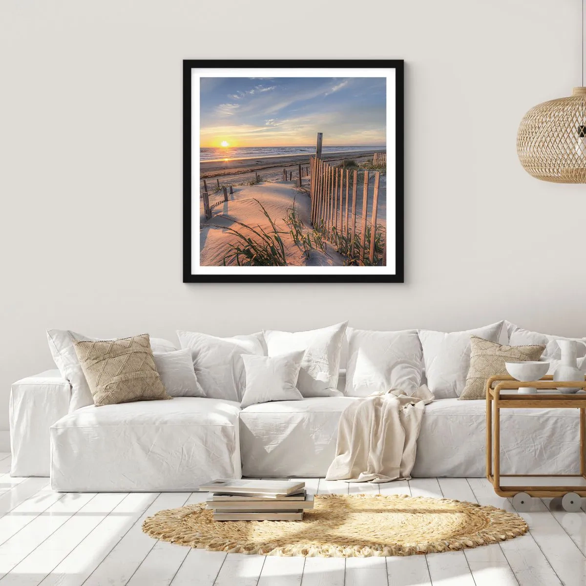 Póster en marco negro - El resplandor y la sombra del viento - 60x60 cm