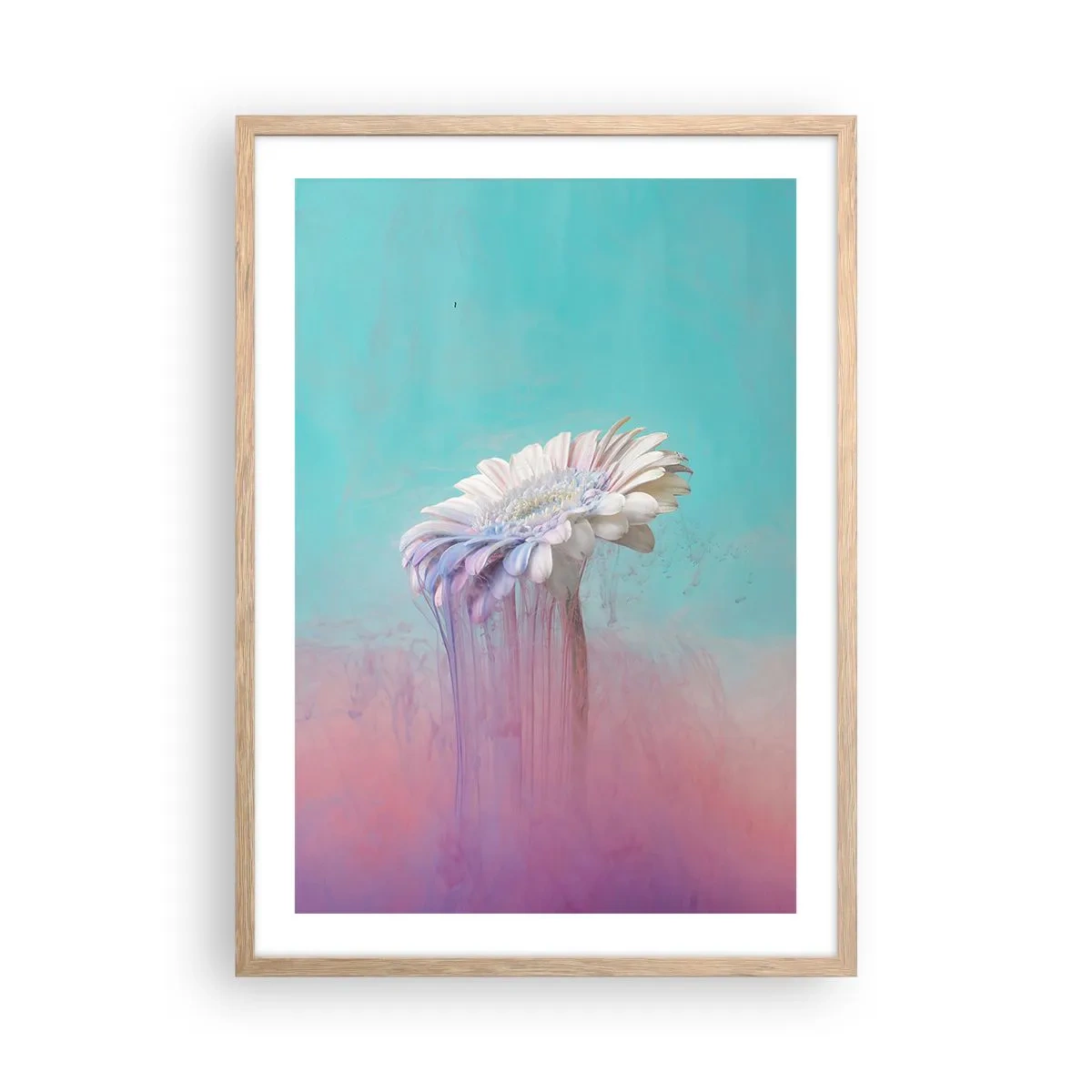 Póster en marco roble claro - El inframundo de las flores - 50x70 cm