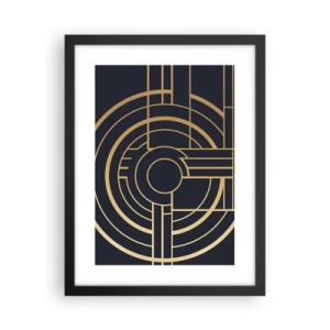 Póster en marco negro - Giro de los elementos - 30x40 cm