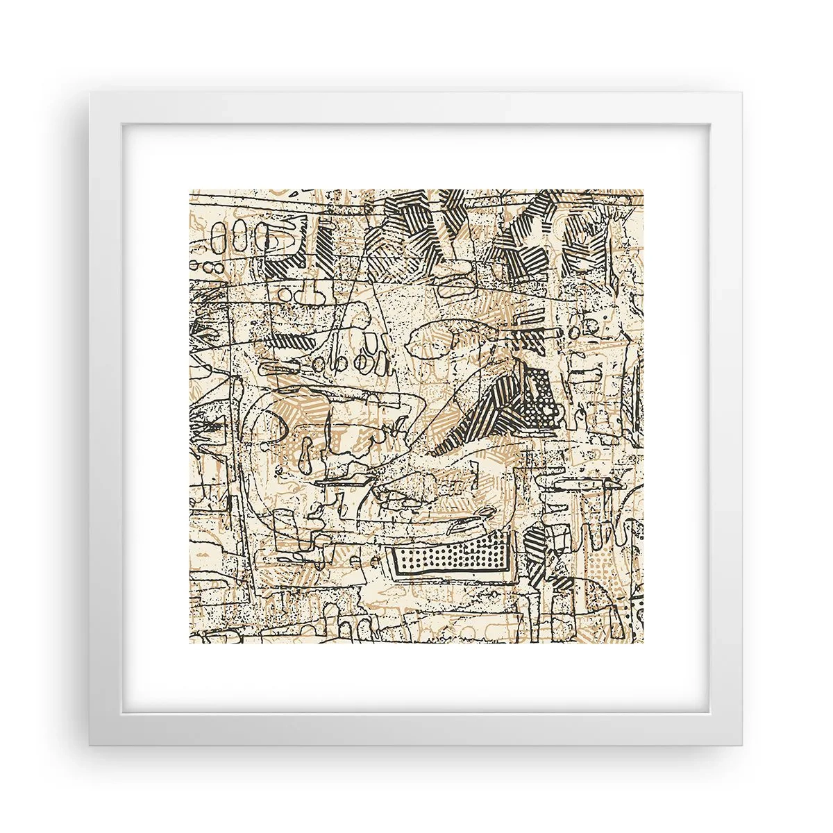 Póster en marco blanco - A la espera de ser descifrado - 30x30 cm