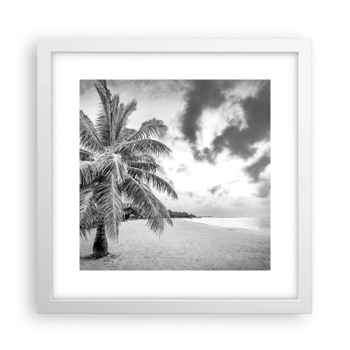 Póster en marco blanco - Anhelo de soledad.... - 30x30 cm